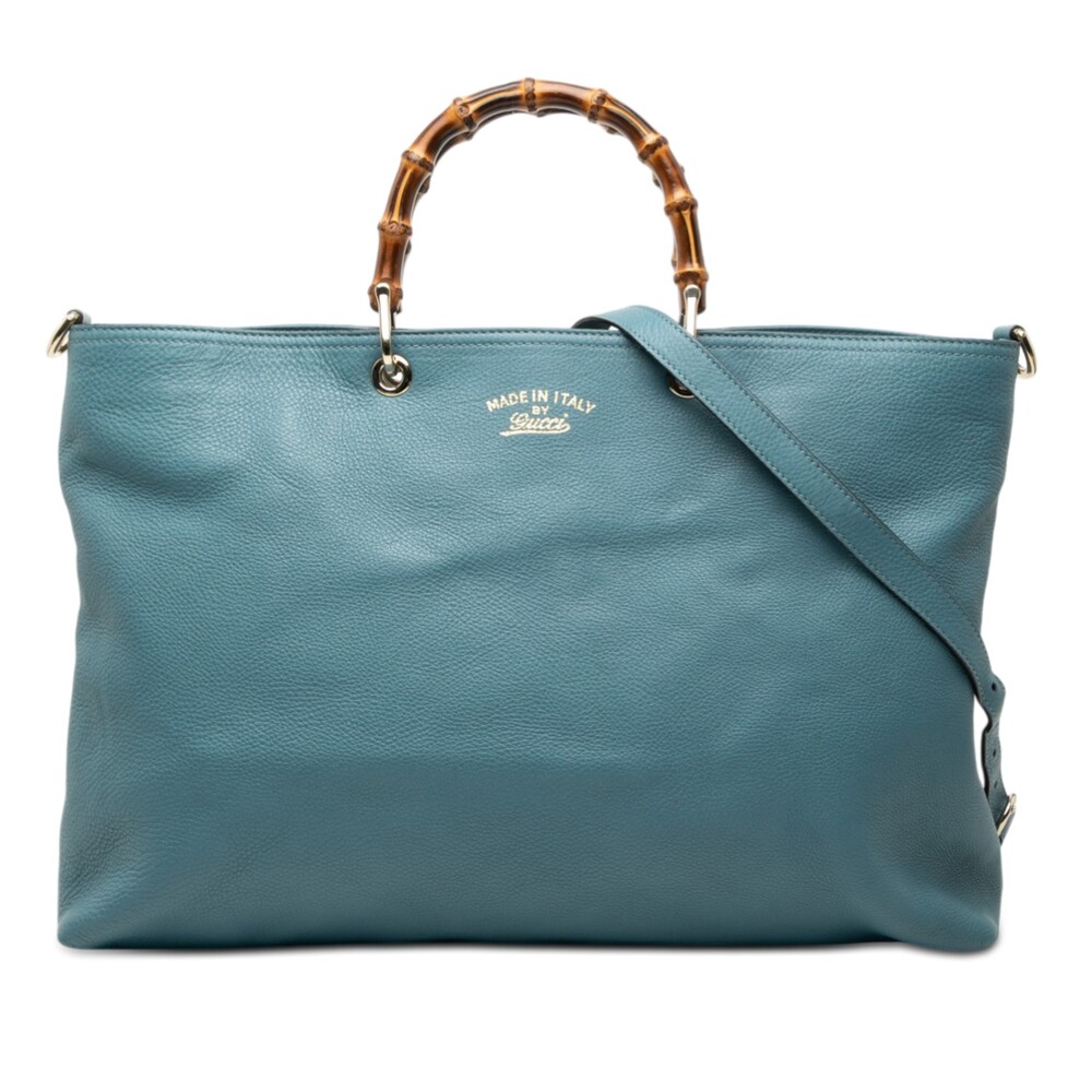 Gucci Large Calfskin Bamboo Shopper #317904G65B
